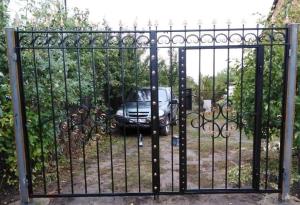 Арт. ПК- 5 </br>Со встроенной калиткой Ворота «Дачные»