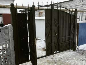 Арт. ПКЛ- 13 </br>Со встроенной калиткой Ворота «Дворянские»